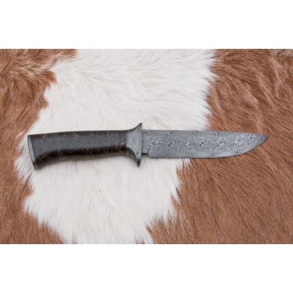 Uniikki Damascus-veitsi 13,8 cm vaahtera