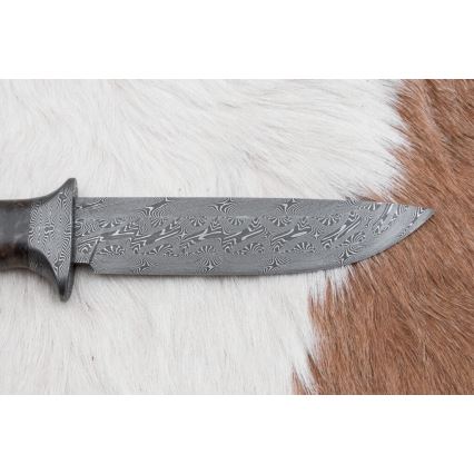 Uniikki Damascus-veitsi 13,8 cm vaahtera