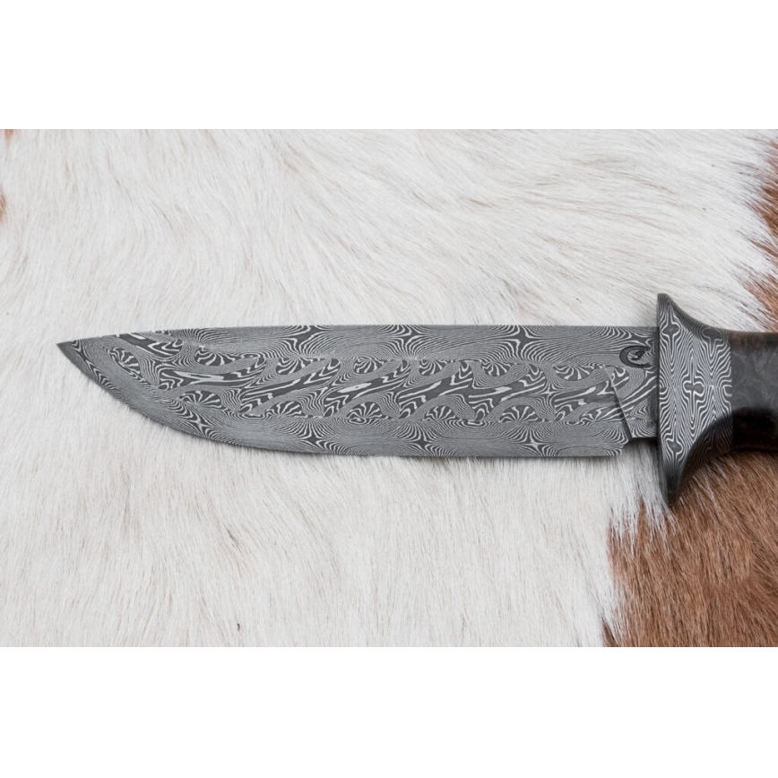 Uniikki Damascus-veitsi 13,8 cm vaahtera