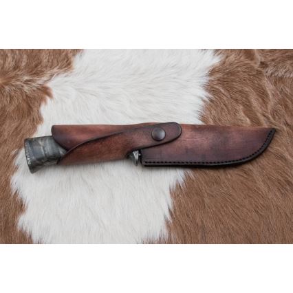 Uniikki Damascus-veitsi 14 cm tuhka