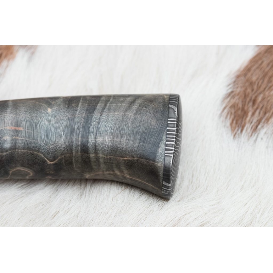 Uniikki Damascus-veitsi 14 cm tuhka