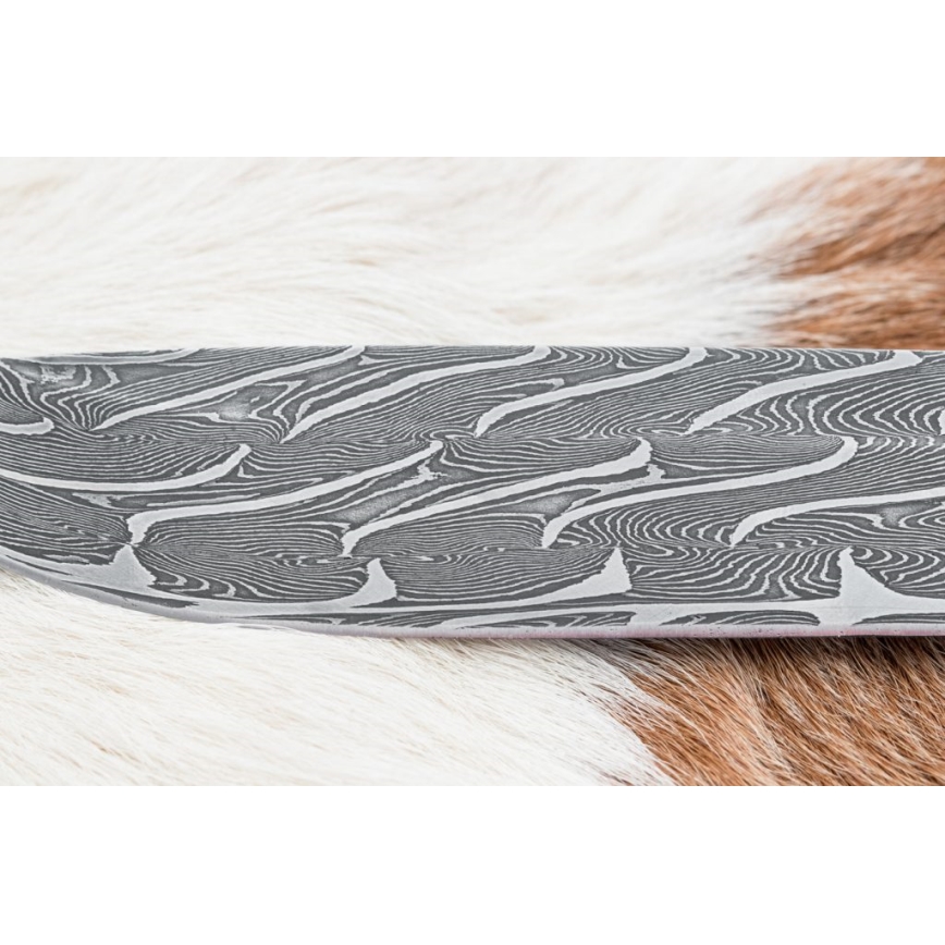 Uniikki Damascus-veitsi 15 cm mammutinhammas