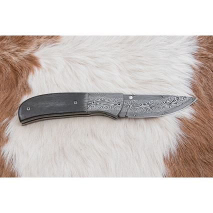 Uniikki taitettava Damascus-veitsi 8 cm mammutin luu
