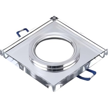 Upotettava alasvalaisin 1xGU10/MR16/10W/230V 9x9 cm kiiltävä kromi