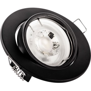 Upotettava alasvalo 1xGU10/MR16/10W/230V, Ø 9 cm, musta