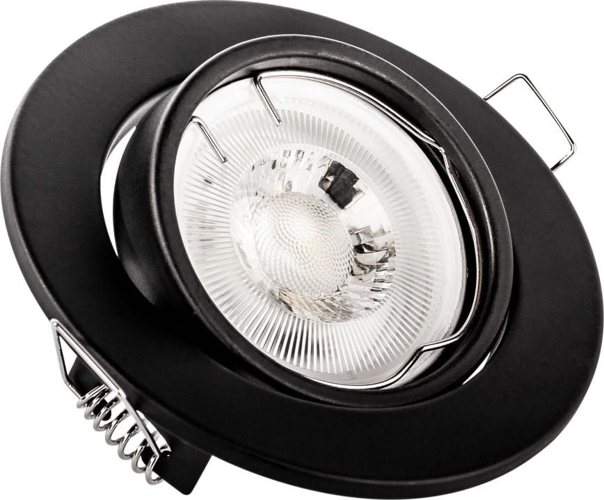 Upotettava alasvalo 1xGU10/MR16/10W/230V, Ø 9 cm, musta