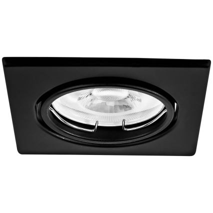 Upotettava kattovalaisin 1xGU10/MR16/10W/230V 9x9 cm musta