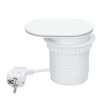 Upotettava pistorasia, 20 W langaton lataus, 1 pistorasia + USB A+C, valkoinen
