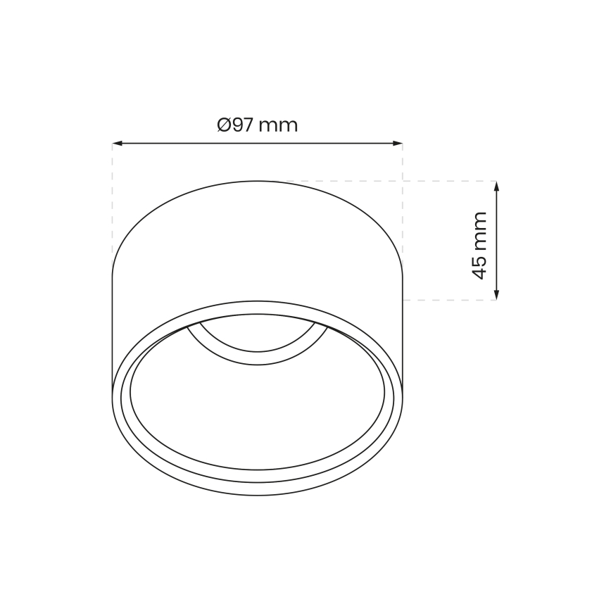 Upotettava valonheitin BALI 1xGU5,3/MR16/25W/12V pyöreä musta