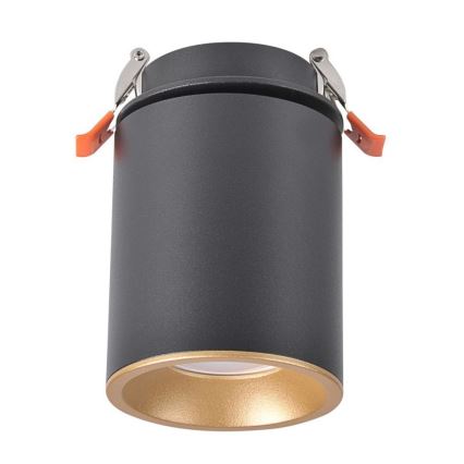 Upotettu kohdevalo HARON 1xGU10/10W/230V musta/kulta