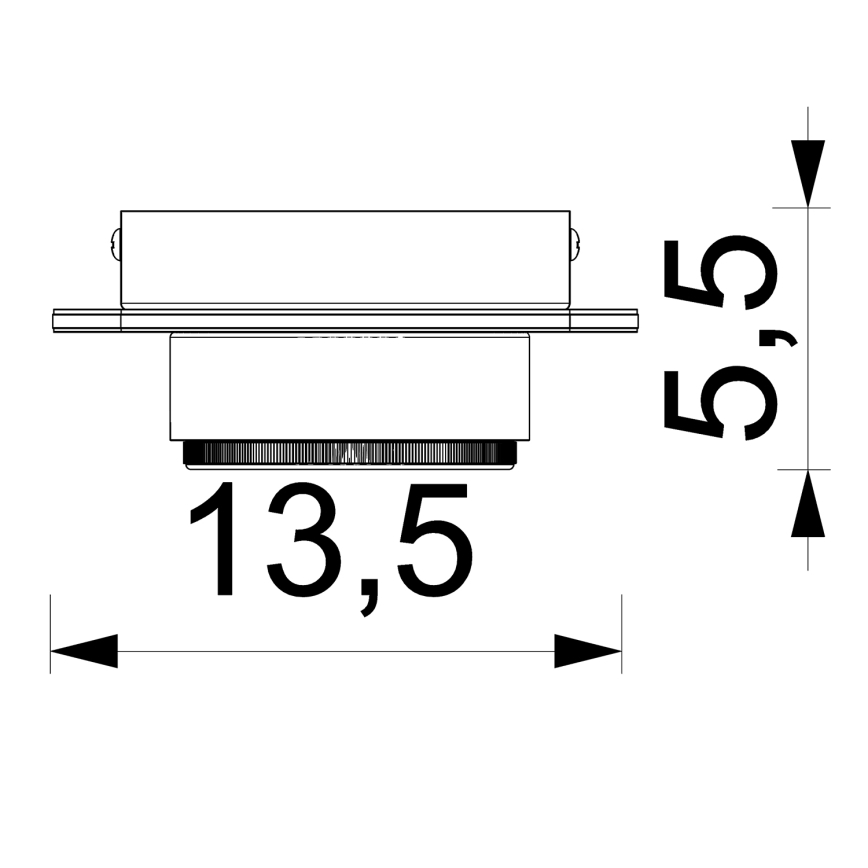 Upotettu kohdevalo KIDO 1xGX53/8W/230V musta/beige/tammi