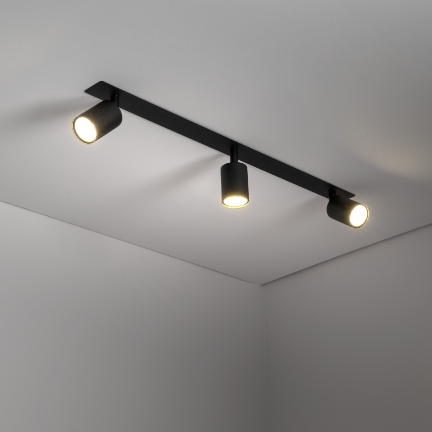 Upotettu kohdevalo NEX 3xGU10/10W/230V musta