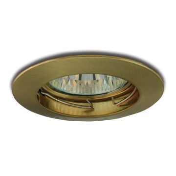 Upotettu valo 1xGU5,3/50W/12V messinki