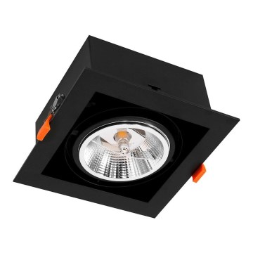 Upotettu valo PLAZA AR111 1xGU10/12W/230V musta