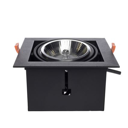 Upotettu valo PLAZA AR111 1xGU10/12W/230V musta