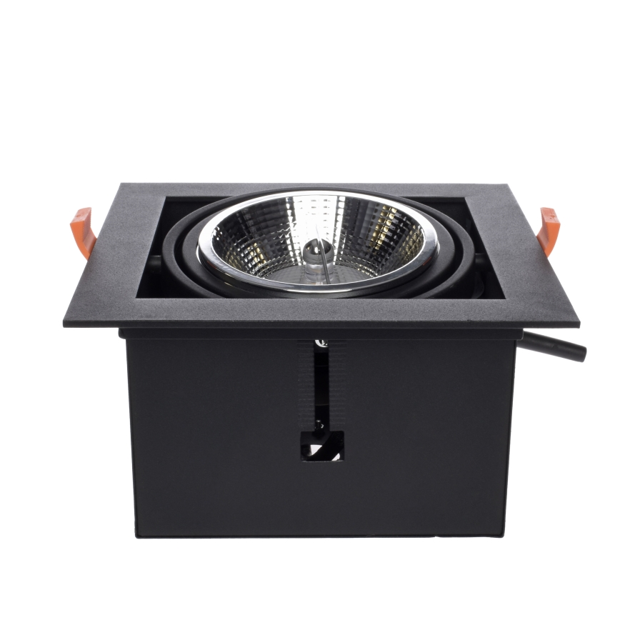 Upotettu valo PLAZA AR111 1xGU10/12W/230V musta