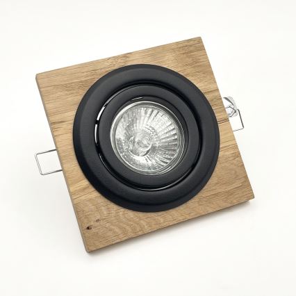 Upotettu valo TOBBY 1xG9/20W/230V 11,5x11,5 cm tammi/musta
