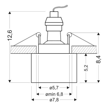 Upotettu kohdevalo TUBA 1xGU10/50W/230V