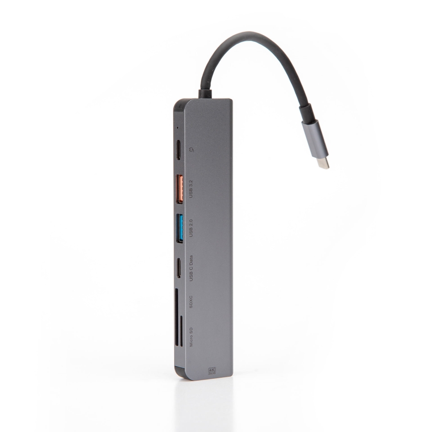 USB hub 7in1 Virranjakaja 100W HDMI 4K