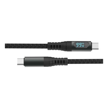 USB-kaapeli TYPE C -liitin LED-näyttö 1m