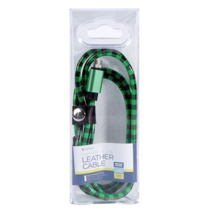 USB-kaapeli USB A / Micro USB -liitin 1m vihreä