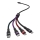 USB kaapeli USB-A / USB Lightning  / MicroUSB / USB-C 1,2m monivärinen