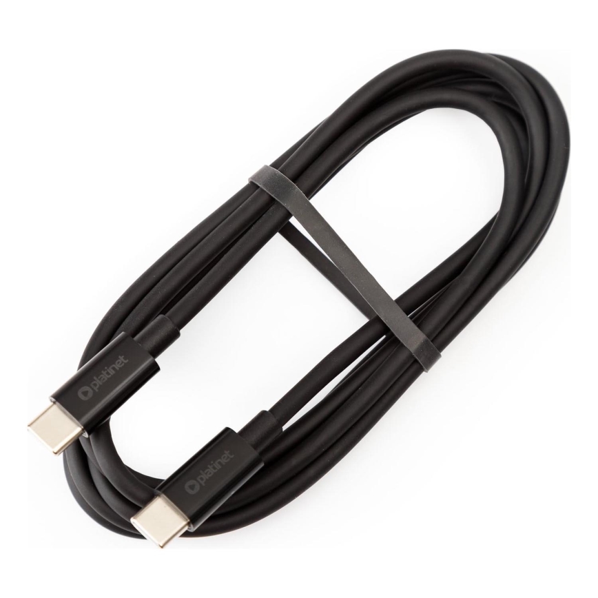 USB-kaapeli USB-C / USB-C liitin 100W 1,5m musta