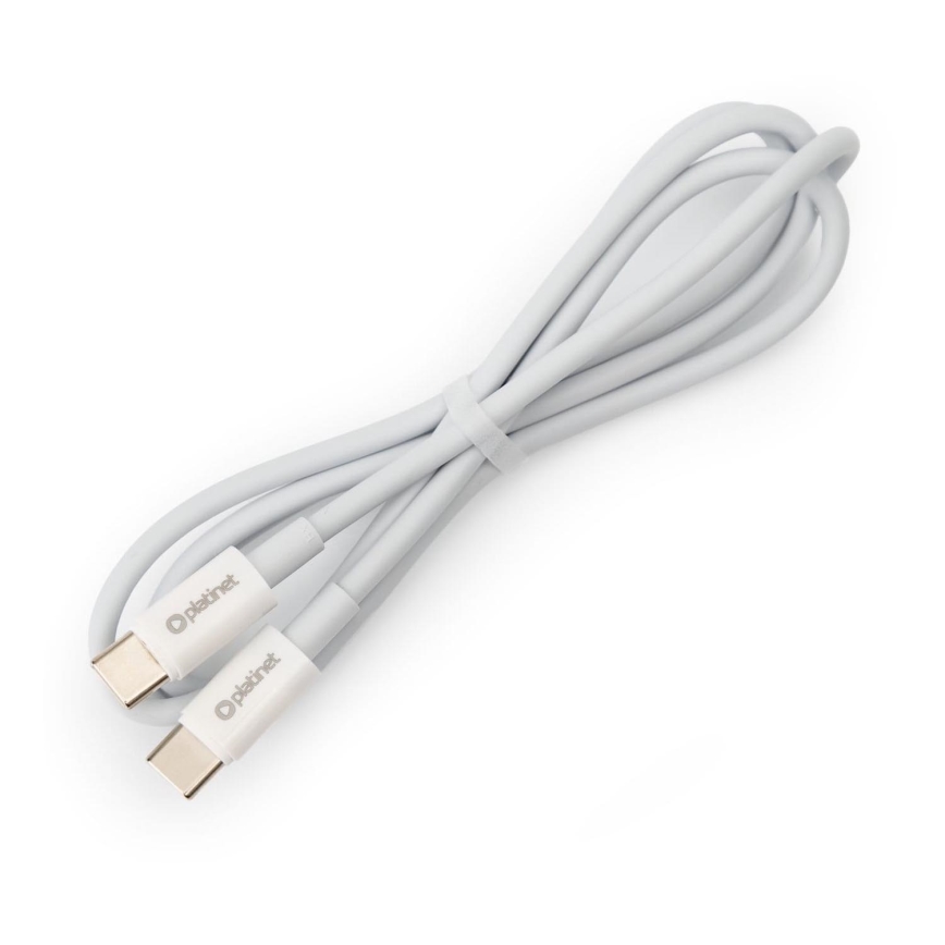 USB-kaapeli USB-C / USB-C liitin 60W 1m valkoinen