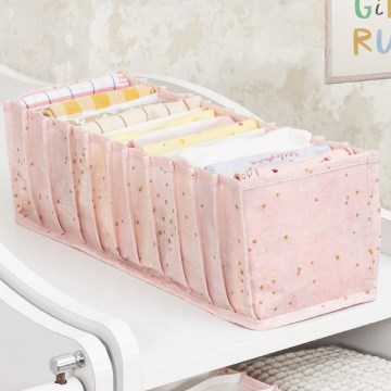 Vaatekaapin järjestäjä 42x16x13 cm pinkki