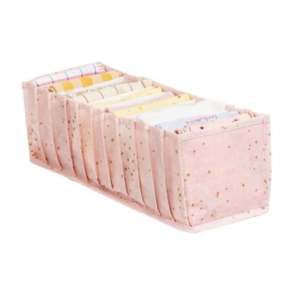 Vaatekaapin järjestäjä 42x16x13 cm pinkki