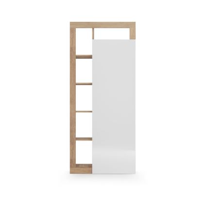 Vaatekaappi LENOR 91x209 cm valkoinen/ruskea