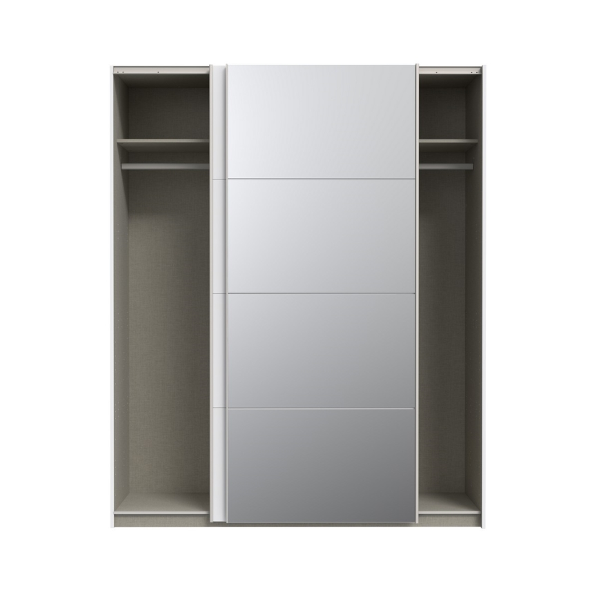 Vaatekaappi peilillä KARO 170x210 cm valkoinen