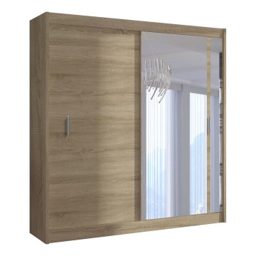 Vaatekaappi peilillä SABRINA 180x215 cm sonoma-tammi