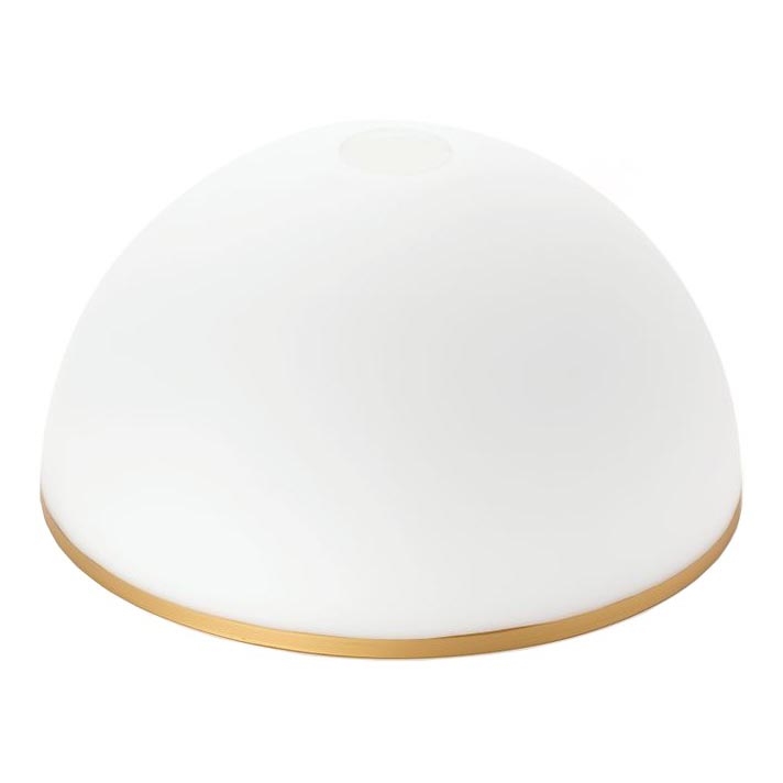 Vaihtolasi kattokruunulle ja lattiavalaisimelle OLD LAMP E27 halkaisija 30 cm valkoinen/kulta