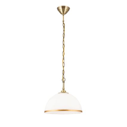Vaihtolasi kattokruunulle ja lattiavalaisimelle OLD LAMP E27 halkaisija 30 cm valkoinen/kulta