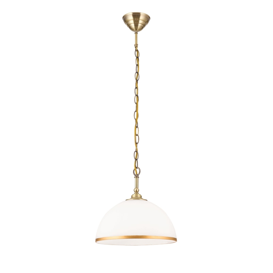 Vaihtolasi kattokruunulle ja lattiavalaisimelle OLD LAMP E27 halkaisija 30 cm valkoinen/kulta