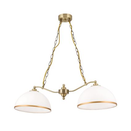 Vaihtolasi kattokruunulle ja lattiavalaisimelle OLD LAMP E27 halkaisija 30 cm valkoinen/kulta