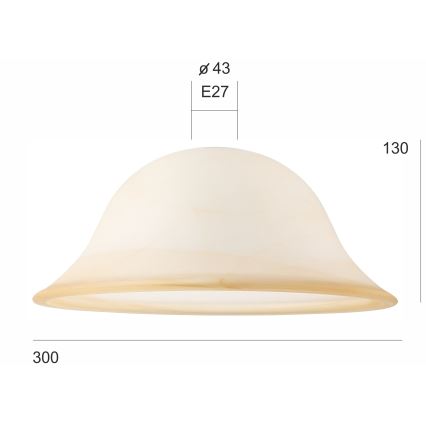Vaihtokruunu SFERA E27 130x300 mm beige