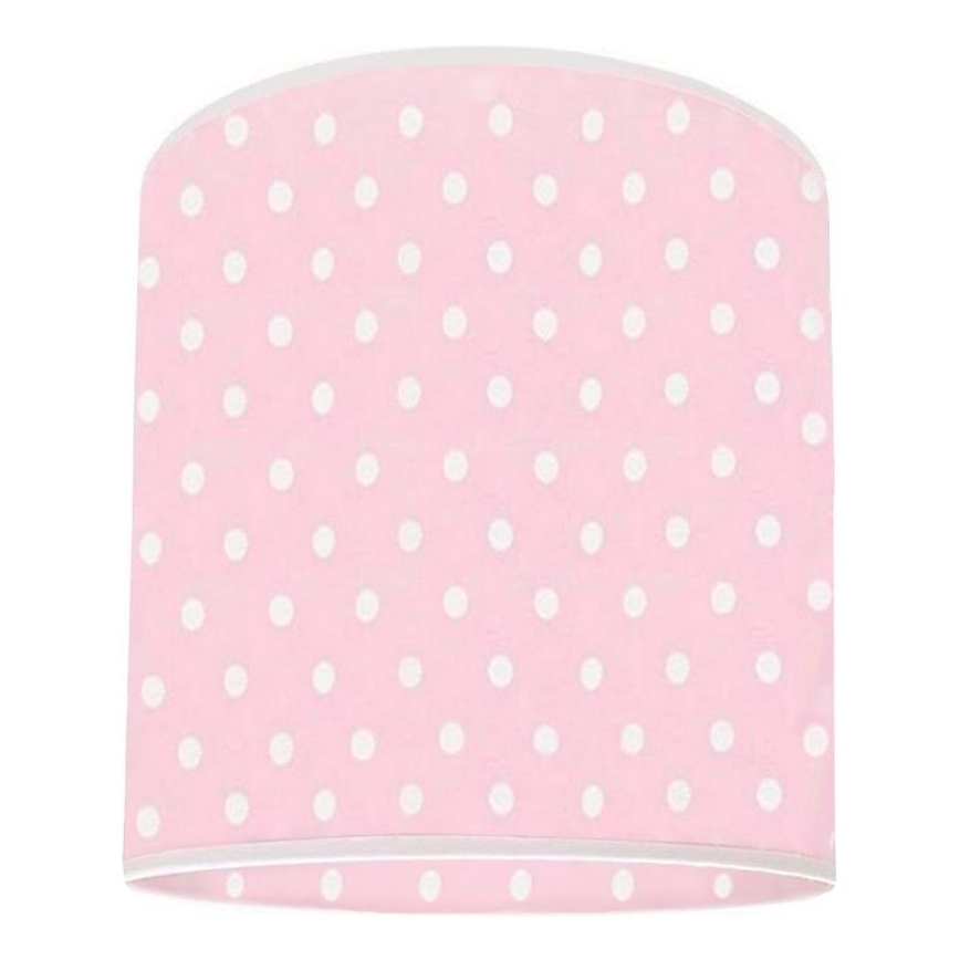 Vaihtovarjostin kattokruunuun DOTS halkaisija 15 cm vaaleanpunainen