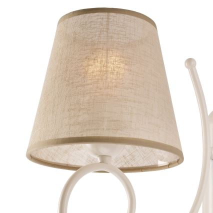 Vaihtovarjostin kattokruunuun LORENZO E27 halkaisija 16 cm beige
