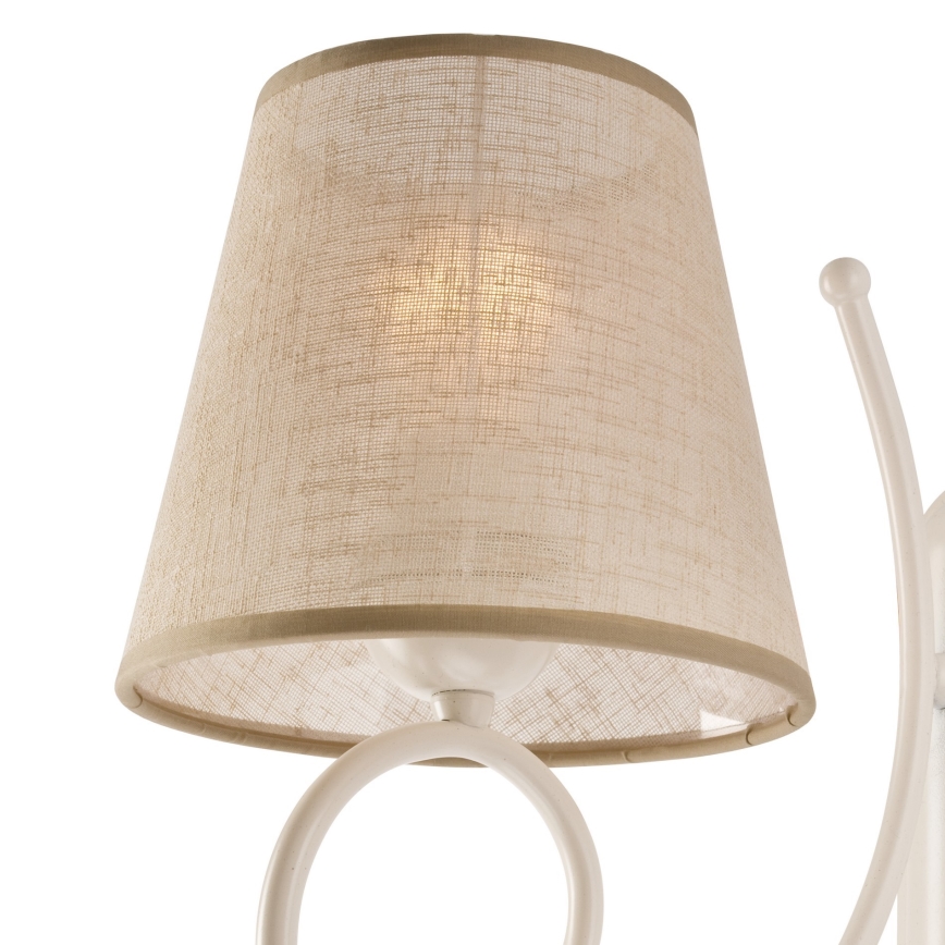 Vaihtovarjostin kattokruunuun LORENZO E27 halkaisija 16 cm beige