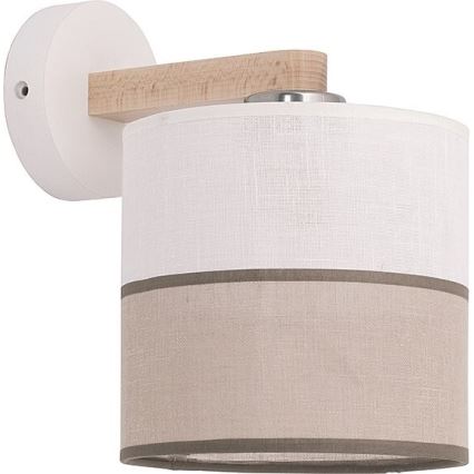 Vaihtovarjostin seinävalaistukseen LAURA E27 kerma/beige