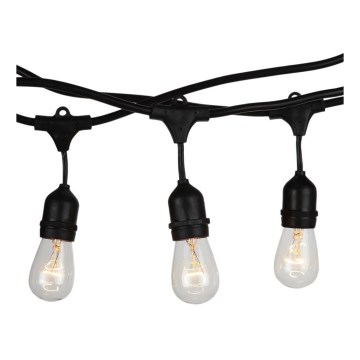 Valoketju ulkokäyttöön STRING 15m 15xE27/25W/230V IP54