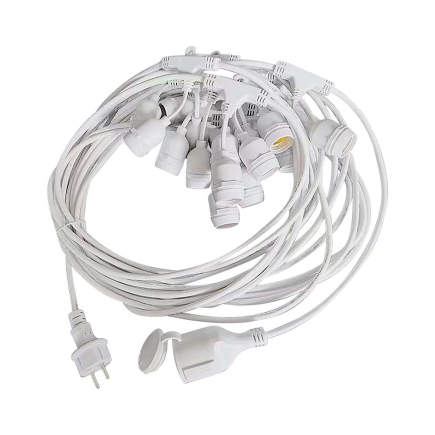 Valoketju ulos STRING 15xE27/40W/230V 15m IP65