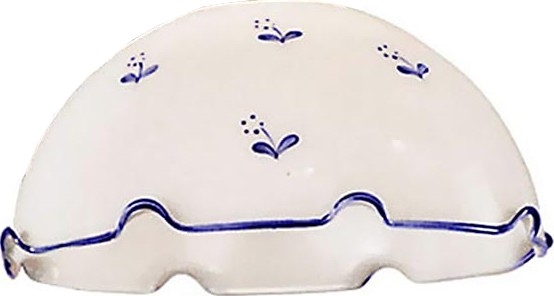 Varaava lasi universaali NONNA E27 Ø 20 cm valkoinen/sininen
