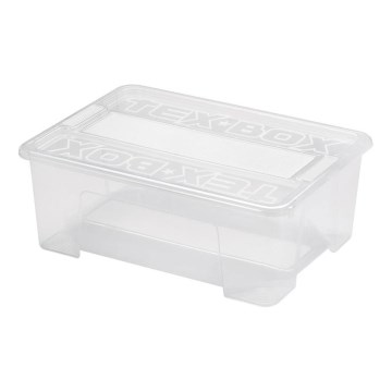 Varastolaatikko TEX BOX 10 l läpinäkyvä