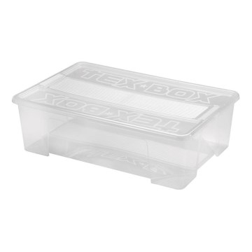 Varastolaatikko TEX BOX 28 l läpinäkyvä