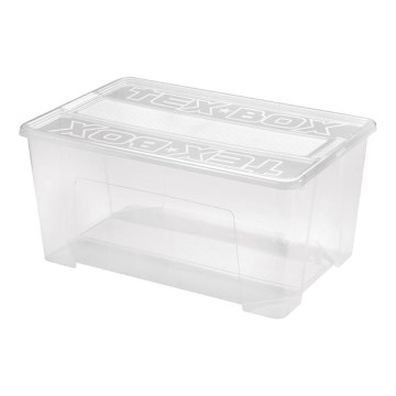 Varastolaatikko TEX BOX 48 l läpinäkyvä