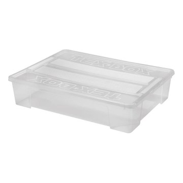 Varastolaatikko TEX BOX 60 l läpinäkyvä