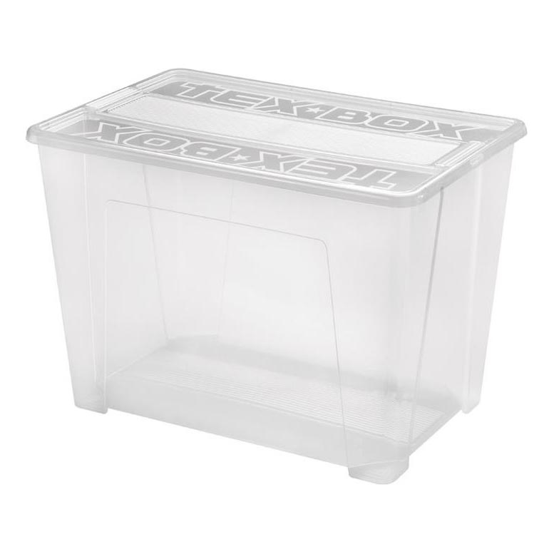 Varastolaatikko TEX BOX 70 l läpinäkyvä